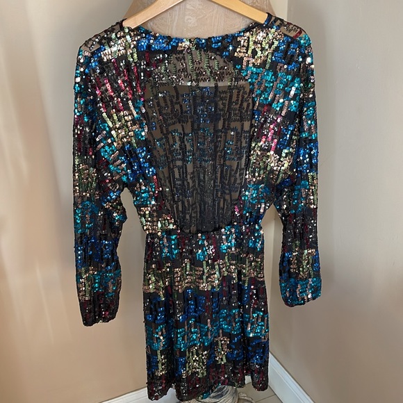 Zara Multicolor Sequence Dress Size Small - Picture 15 of 17